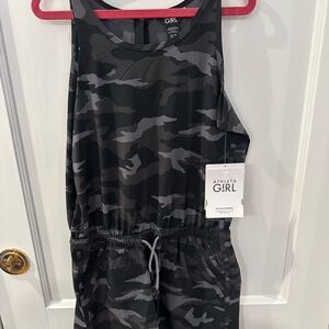 Athleta Girl Black Camo Jumpsuit
